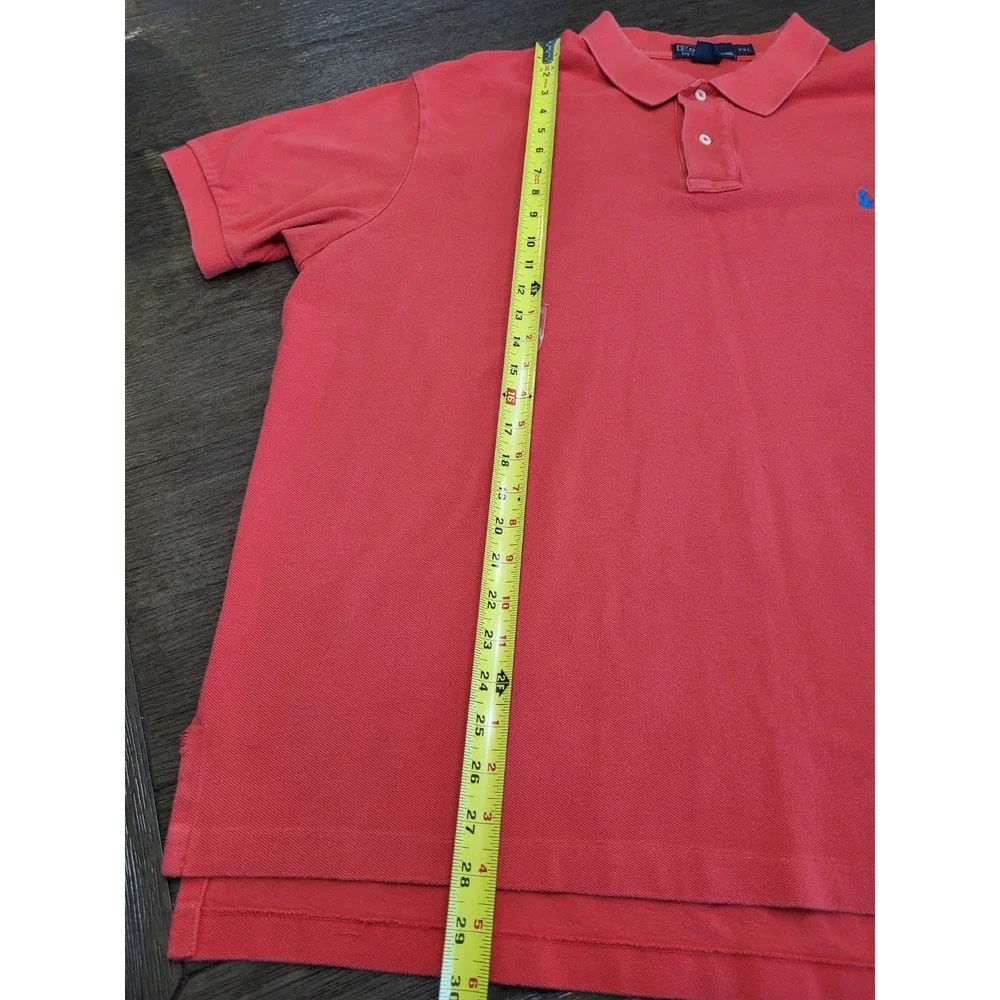 VINTAGE Y2K Ralph Lauren Coral Polo Shirt Adult XXL SOFT Short Sleeve Mens